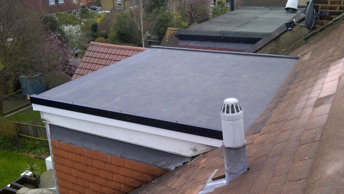 Typical Example of a Rubberbond Flat Roof in Wandsworth, London.
